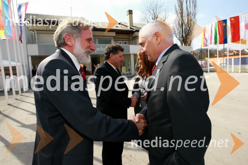Matjaž Zanoškar, župan Mestne občine Slovenj Gradec in poslanec ter Franc Pangerl, predsednik upravnega odbora družbe Celjski sejem23. mednarodni sejem gradbeništva in gradbenih materialov MEGRA 2010, slovesna otvoritev