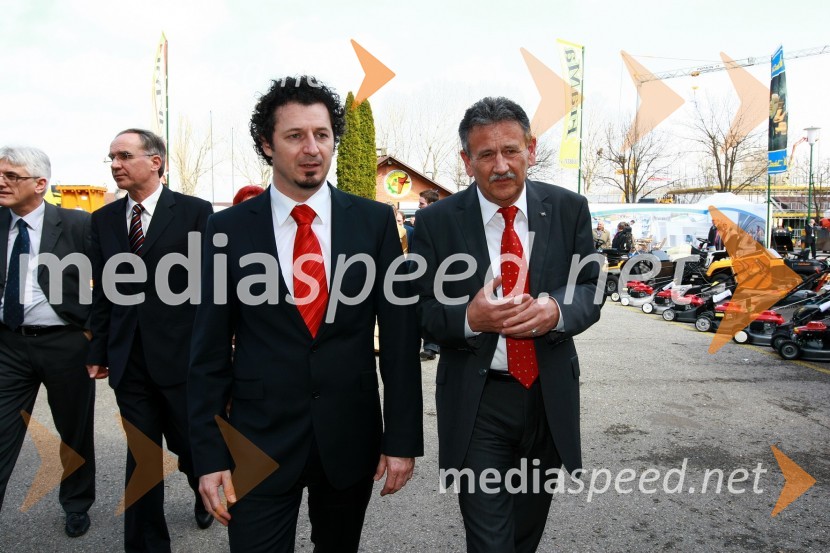 Dr. Patrick Vlačič, minister za promet in Anton Kampuš, župan občine Gornja Radgona ter poslanec23. mednarodni sejem gradbeništva in gradbenih materialov MEGRA 2010, slovesna otvoritev