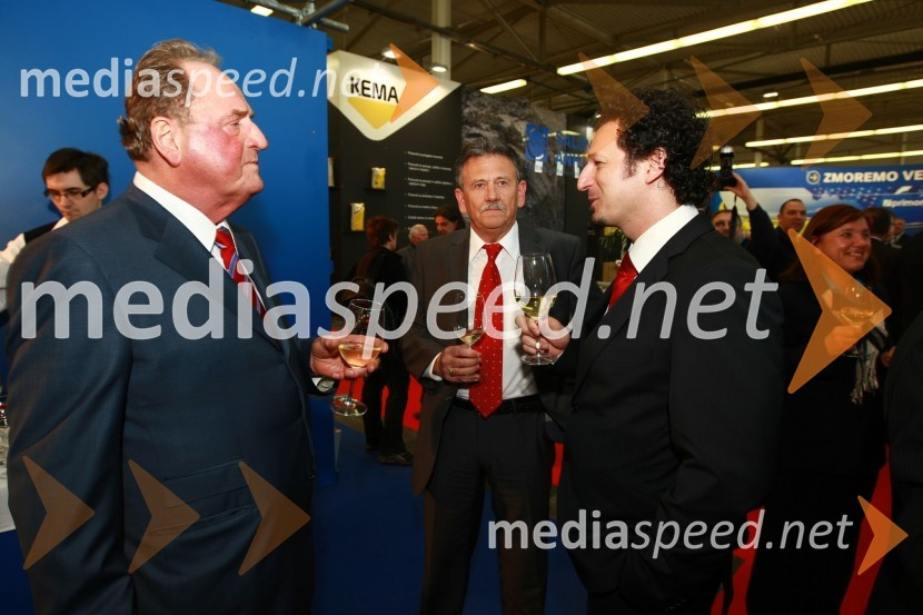 Ivan Zidar, predsednik uprave SCT, Anton Kampuš, župan občine Gornja Radgona ter poslanec in dr. Patrick Vlačič, minister za promet23. mednarodni sejem gradbeništva in gradbenih materialov MEGRA 2010, slovesna otvoritev