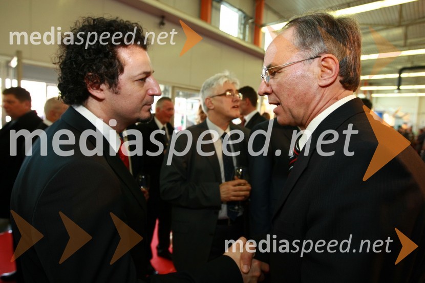 Dr. Patrick Vlačič, minister za promet in Janez Erjavec, direktor podjetja Pomurski sejem23. mednarodni sejem gradbeništva in gradbenih materialov MEGRA 2010, slovesna otvoritev