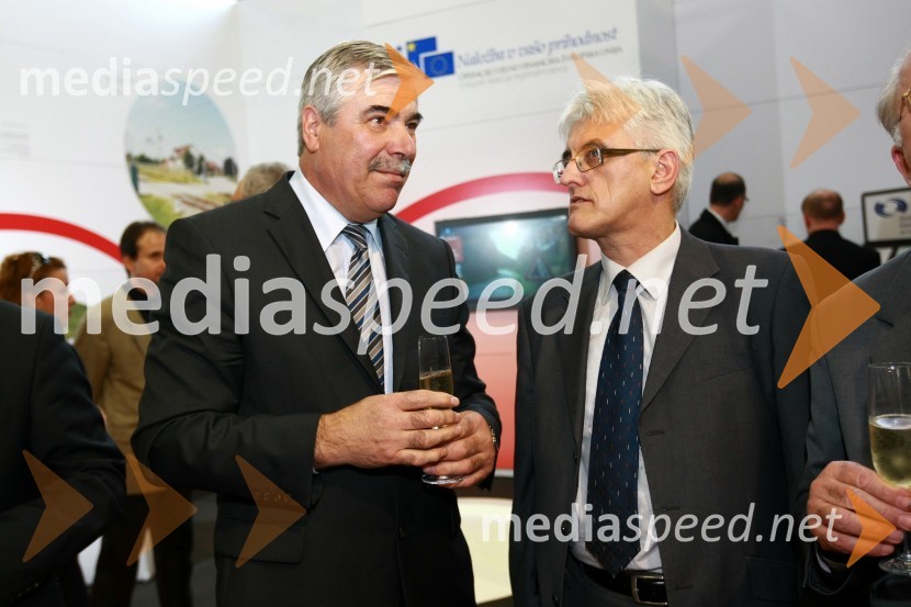 Jože Funda, generalni direktor podjetja Salonit Anhovo in dr. Roko Žarnić, minister za okolje in prostor23. mednarodni sejem gradbeništva in gradbenih materialov MEGRA 2010, slovesna otvoritev