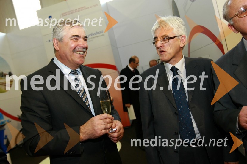 Jože Funda, generalni direktor podjetja Salonit Anhovo in dr. Roko Žarnić, minister za okolje in prostor23. mednarodni sejem gradbeništva in gradbenih materialov MEGRA 2010, slovesna otvoritev