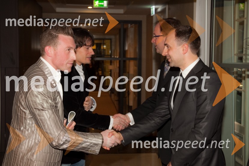 ..., Andrej Malgaj, lastnik in direktor podjetja Avtohiša Malgaj in Uroš Seles, direktor BMW Selmar d.o.o.BMW SLO, predstavitev novega avtomobila BMW serije 5