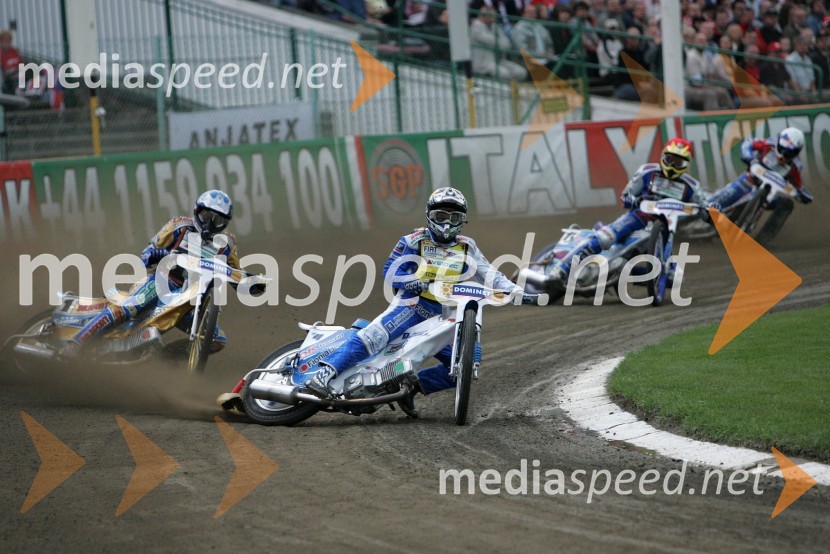 Nicki Pedersen (Danska), Tony Rickardsson (Švedska), Matej Žagar (Slovenija)SPEEDWAY GRAND PRIX, VN Evrope 2006, dirka