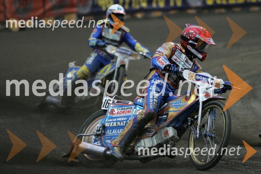 Krzysztof Kasprzak (Poljska) in Andreas Jonsson (Švedska)SPEEDWAY GRAND PRIX, VN Evrope 2006, dirka