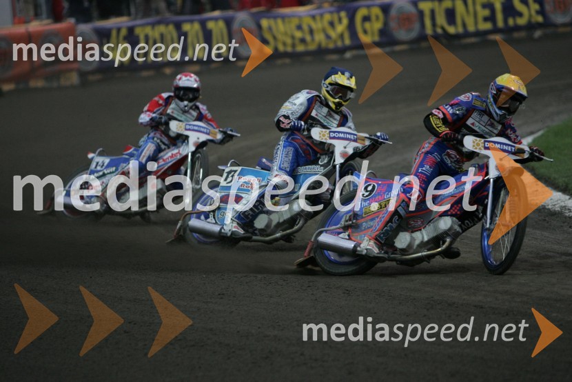Piotr Protasiewicz (Poljska), Matej Žagar (Slovenija) in Scott Nicholls (VBR)
SPEEDWAY GRAND PRIX, VN Evrope 2006, dirka