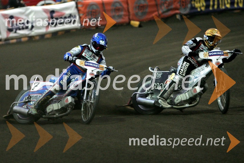 Tomasz Gollob (Poljska) in Lee Richardson (VBR)
SPEEDWAY GRAND PRIX, VN Evrope 2006, dirka