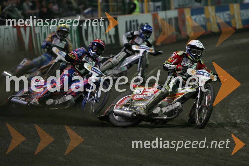 Leigh Adams  (Avstralija),Scott Nicholls (VBR), Tony Rickardsson (Švedska) in Lee Richardson (VBR)SPEEDWAY GRAND PRIX, VN Evrope 2006, dirka