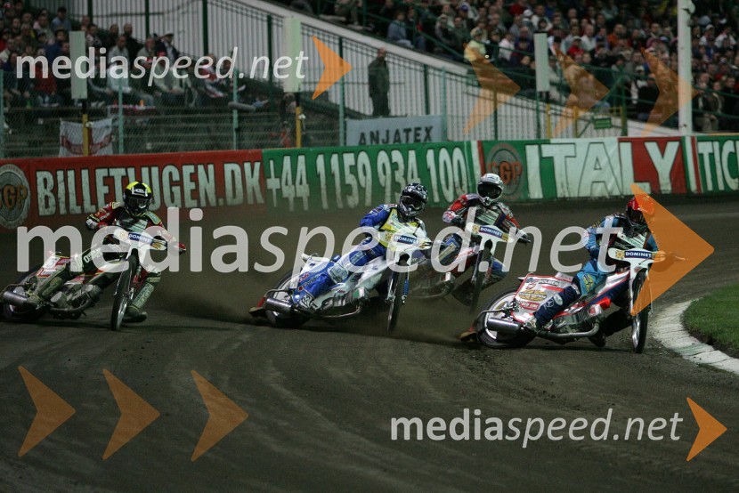Leigh Adams (Avstralija), Nicki Pedersen (Danska), Piotr Protasiewicz (Poljska) in Greg Hancock (ZDA)SPEEDWAY GRAND PRIX, VN Evrope 2006, dirka