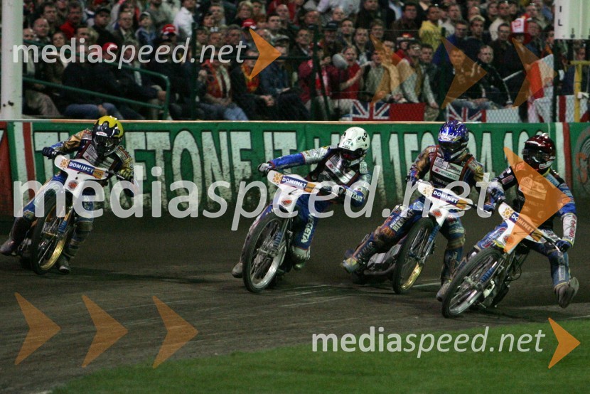 Tony Rickardsson (Švedska), Tomazs Gollob (Poljska), Krzysztof Kasprzak (Poljska) in Bjarne Pedersen (Danska) 
SPEEDWAY GRAND PRIX, VN Evrope 2006, dirka