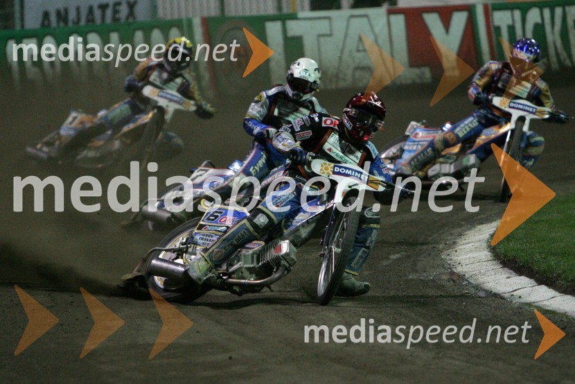 Bjarne Pedersen (Danska), Tomasz Gollob (Poljska), Tony Rickardsson (Švedska) in  Krzysztof Kasprzak (Poljska)SPEEDWAY GRAND PRIX, VN Evrope 2006, dirka