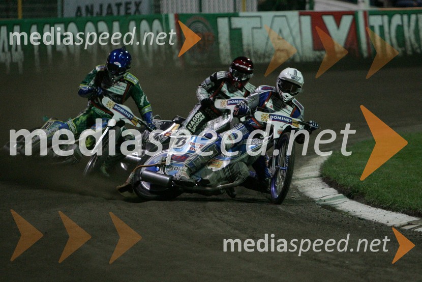 Matej Žagar (Slovenija), Lee Richardson (VBR) in Antonio Linback (Švedska)SPEEDWAY GRAND PRIX, VN Evrope 2006, dirka