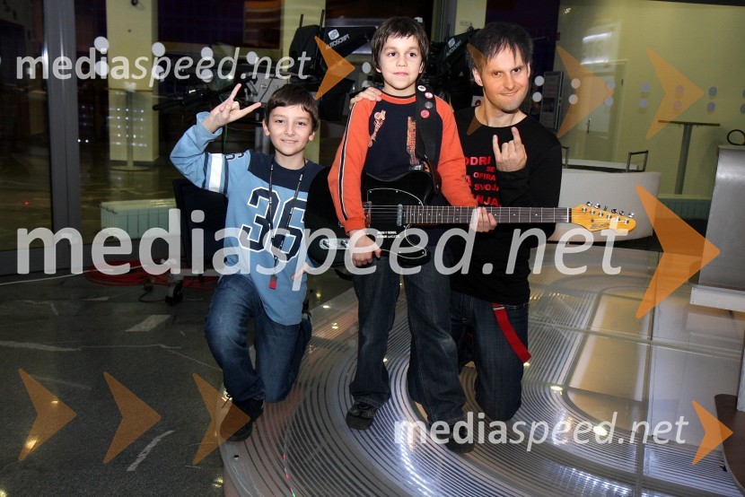 Nino, sin Branke Breznik, producentke RTS, ... in ...Rdeča preproga s Sebastianom, snemanje oddaje