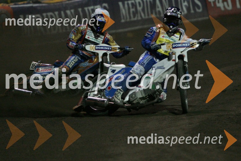 Nicki Pedersen (Danska) in Krzysztof Kasprzak (Poljska)SPEEDWAY GRAND PRIX, VN Evrope 2006, dirka