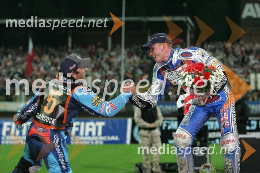 Greg Hancock (ZDA) in Matej Žagar (Slovenija)SPEEDWAY GRAND PRIX, VN Evrope 2006, dirka