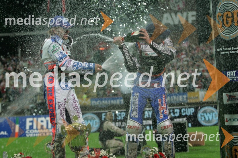 Jason Crump (Avstralija) in Matej Žagar (Slovenija)SPEEDWAY GRAND PRIX, VN Evrope 2006, dirka