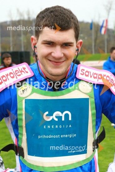 Matija Duh (AMD Krško)Speedway, DP mladincev Slovenije, Hrvaške in Madžarske 2010, 1. dirka