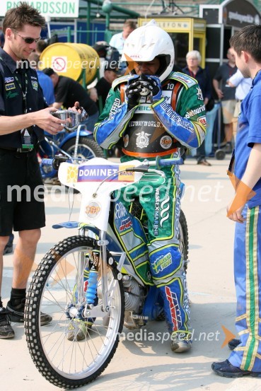 Antonio Lindback (Švedska)SPEEDWAY GRAND PRIX, VN Evrope 2006, trening