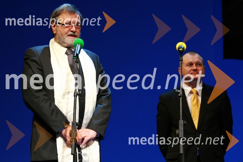 Prof. dr. Ivan Rozman, rektor Univerze v Mariboru in Franc Kangler, župan Mestne občine MariborNjegova svetost, XIV. Dalajlama, predavanje za povabljene goste Sočutje - umetnost sreče