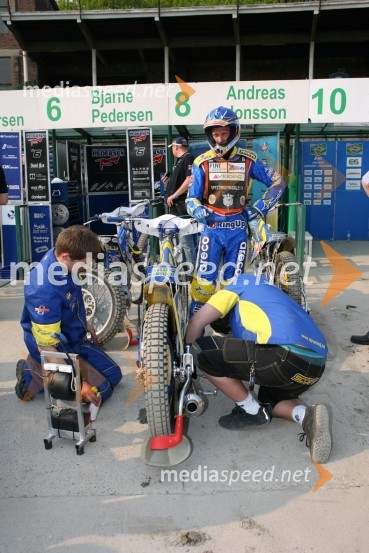 Andreas Jonsson  (Švedska)SPEEDWAY GRAND PRIX, VN Evrope 2006, trening