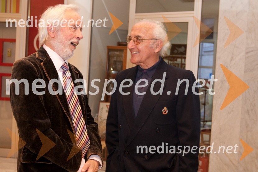 Janez Povše, režiser in Vasja Predan, teatrolog in kritikPogovori, samogovori premiera v SNG Nova Gorica