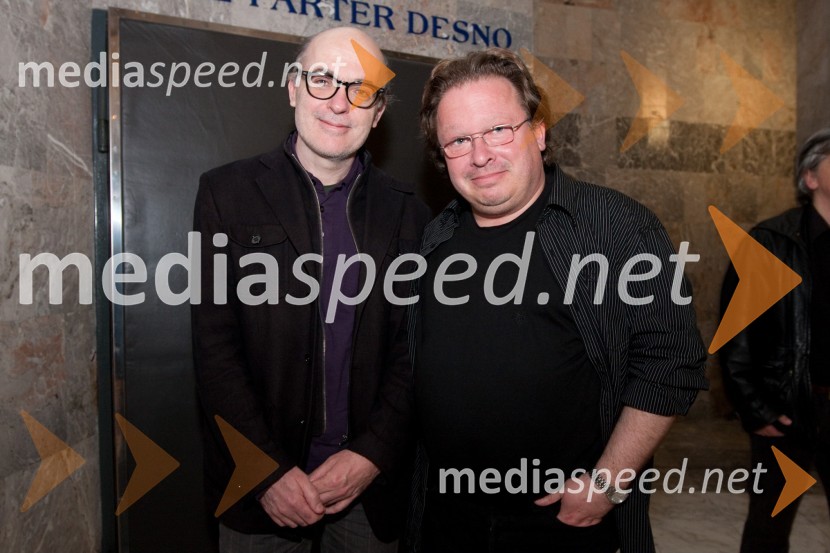 Gregor Strniša, avtor glasbe in Jaša Jamnik, igralec, režiserPogovori, samogovori premiera v SNG Nova Gorica