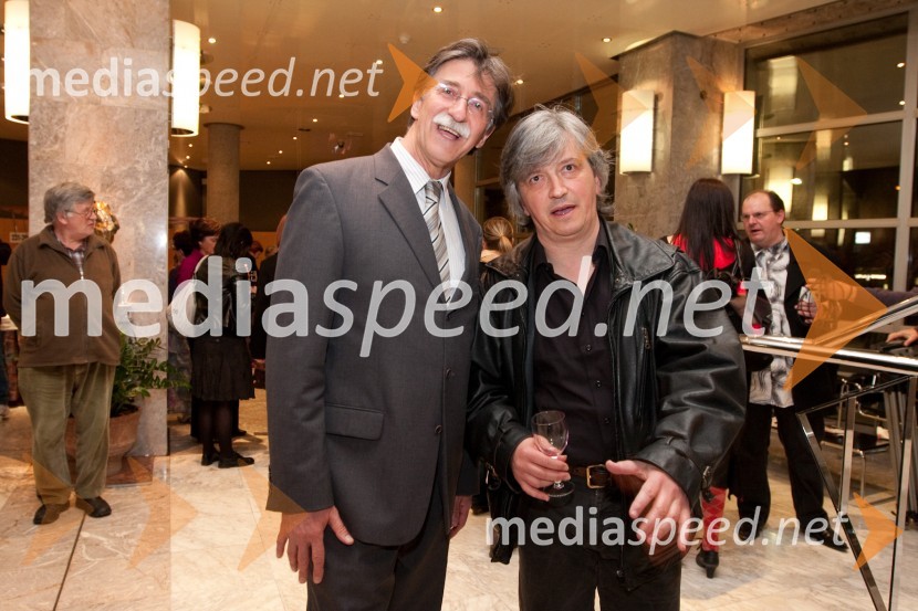 Jožko Čuk, direktor Slovenskega narodnega gledališča (SNG) Nova Gorica in Iztok Mlakar, igralecPogovori, samogovori premiera v SNG Nova Gorica