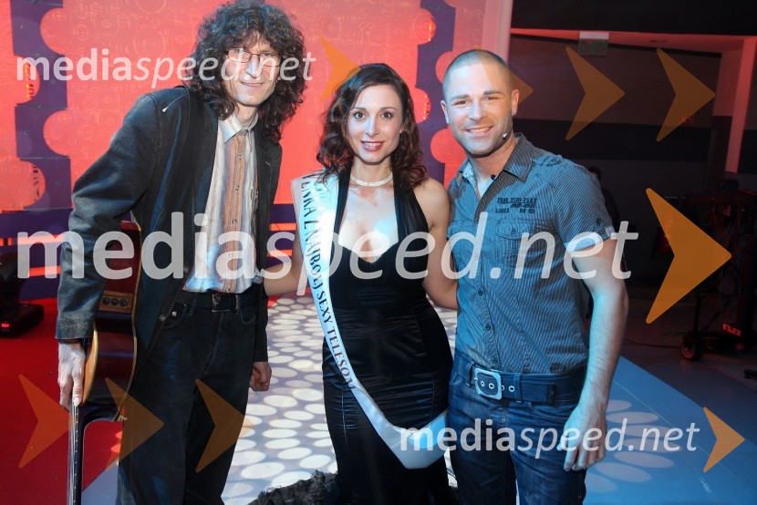 Adi Smolar, pevec, Tina Gorenjak, igralka in pevka ter Sebastian, pevec in tv voditeljRdeča preproga s Sebastianom, snemanje oddaje