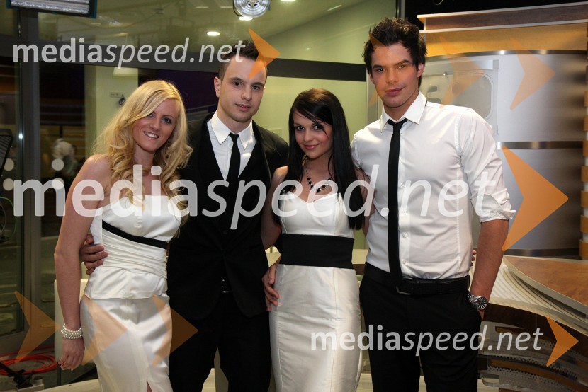 Skupina 4playRdeča preproga s Sebastianom, snemanje oddaje