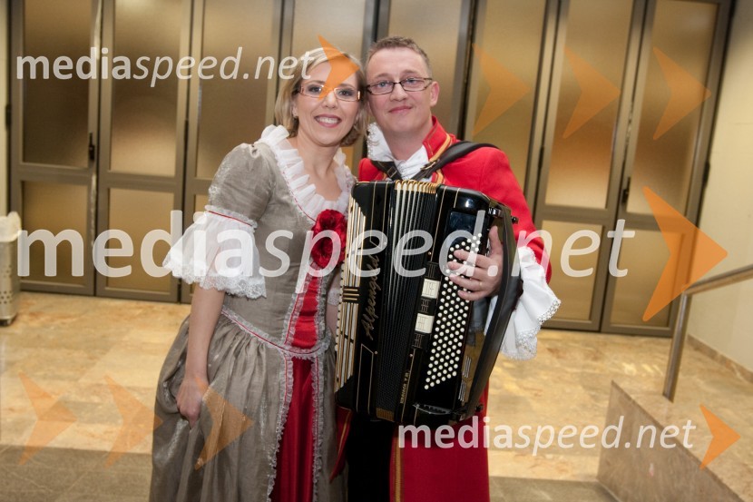 Alenka in Marijan Herceg, člana ansambla Štajerski baroni16. Festival Slovenska polka in valček