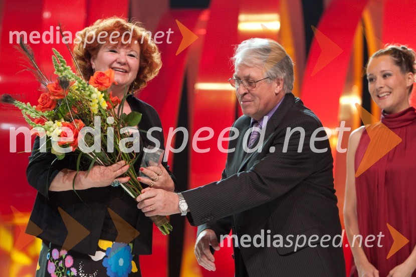 Majda Rebernik, piska besedila in Franc Šegovc, član žirije16. Festival Slovenska polka in valček