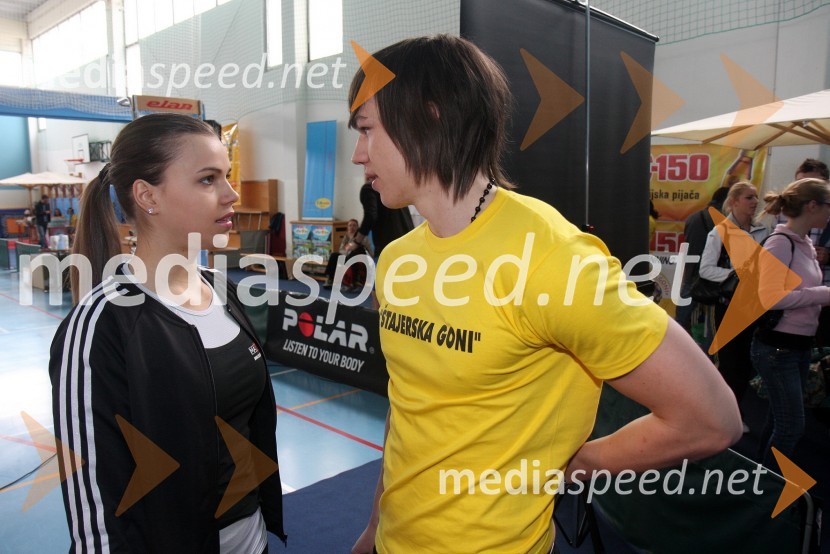 Tina Petelin, Miss Slovenije 2009 in Jan Ternjak, novinar Radia City, maneken ter povezovalec dogodkaŠtajerska goni, dobrodelni spinning maraton