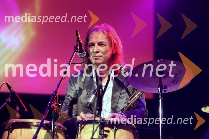 Braco Doblekar, saksofonist in tolkalist skupine HazardSkupina Hazard, koncert