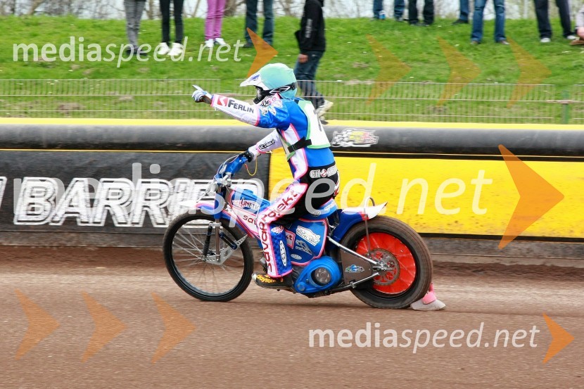 Matija Duh (AMD Krško)Speedway, DP mladincev Slovenije, Hrvaške in Madžarske 2010, 1. dirka