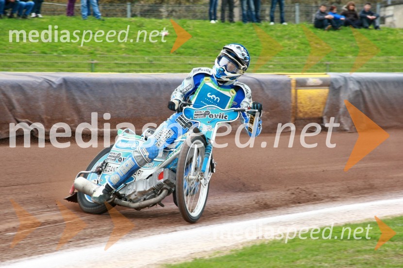 Renato Cvetko (ST Unia Goričan)Speedway, DP mladincev Slovenije, Hrvaške in Madžarske 2010, 1. dirka