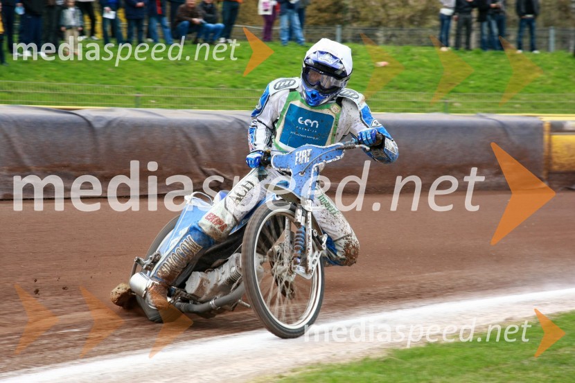 Jernej Pečnik (AMTK Ljubljana)Speedway, DP mladincev Slovenije, Hrvaške in Madžarske 2010, 1. dirka