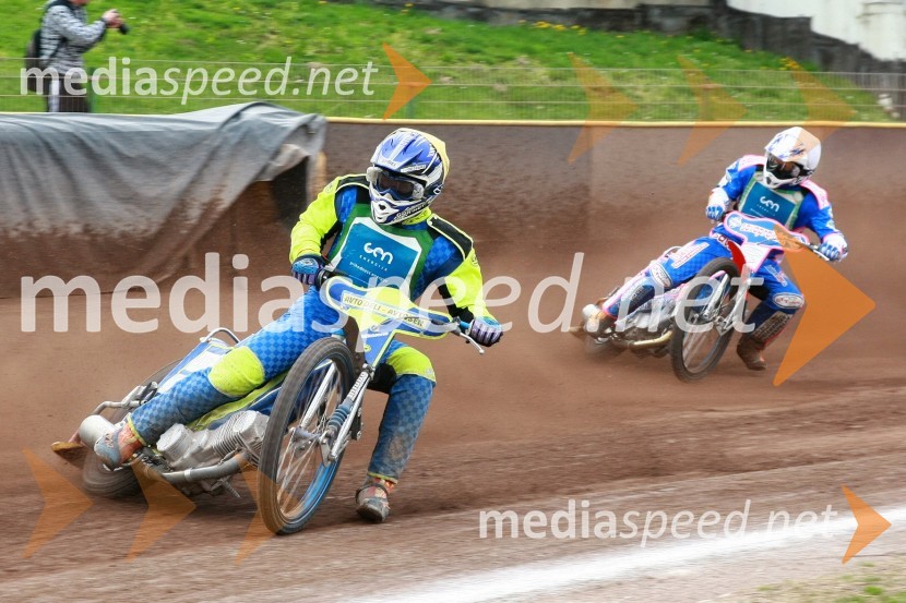 Aljoša Remih (AMD Krško) in Matija Duh (AMD Krško)Speedway, DP mladincev Slovenije, Hrvaške in Madžarske 2010, 1. dirka