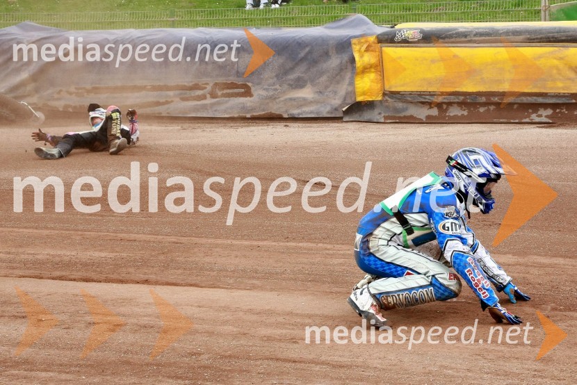 Maks Lipnik (AMTK Ljubljana) in ...Speedway, DP mladincev Slovenije, Hrvaške in Madžarske 2010, 1. dirka
