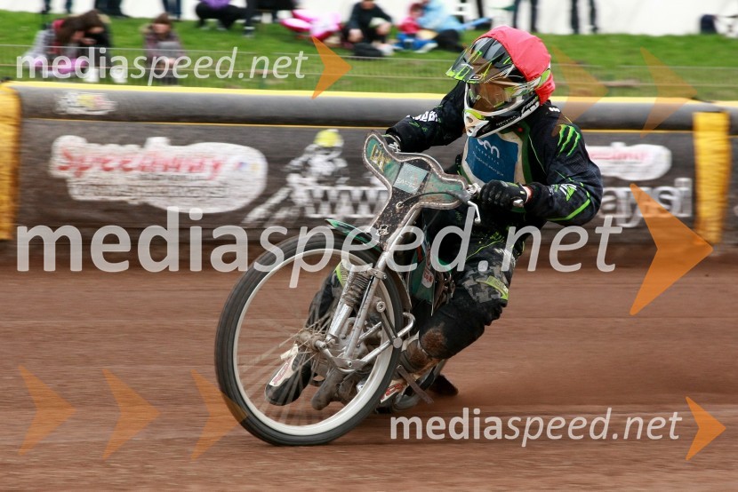 Žiga Radkovič (AMD Krško)Speedway, DP mladincev Slovenije, Hrvaške in Madžarske 2010, 1. dirka