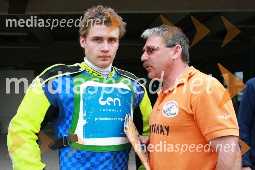 Aleksander Čonda (AMD Krško) in ...Speedway, DP mladincev Slovenije, Hrvaške in Madžarske 2010, 1. dirka