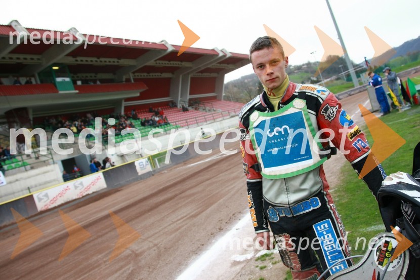 Aleksander Čonda (AMD Krško)Speedway, DP mladincev Slovenije, Hrvaške in Madžarske 2010, 1. dirka