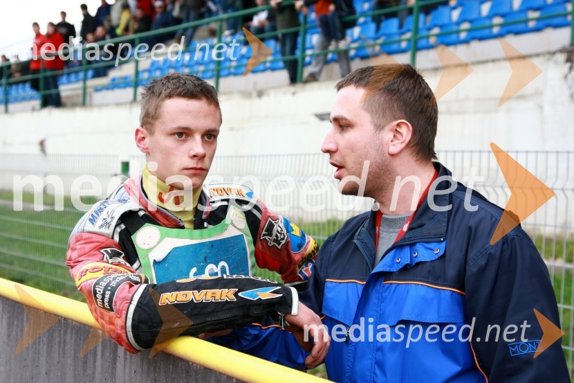 Aleksander Čonda (AMD Krško) in ...Speedway, DP mladincev Slovenije, Hrvaške in Madžarske 2010, 1. dirka
