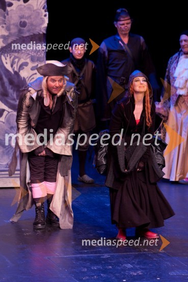 Jožef Ropoša, igralec in Bernarda Oman, igralkaSkopuh, premiera v MGL