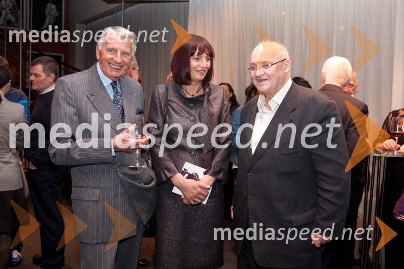 Demeter Bitenc, igralec, spremljevalka Majda Pintar in Vasilij Polič, vrhovni sodnikSkopuh, premiera v MGL