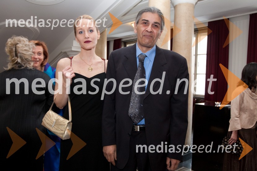 Sabina Špes, podpredsednica društva SILA in soprog Sašo Jašarov, arhitektDruštvo Sila, gala večerja