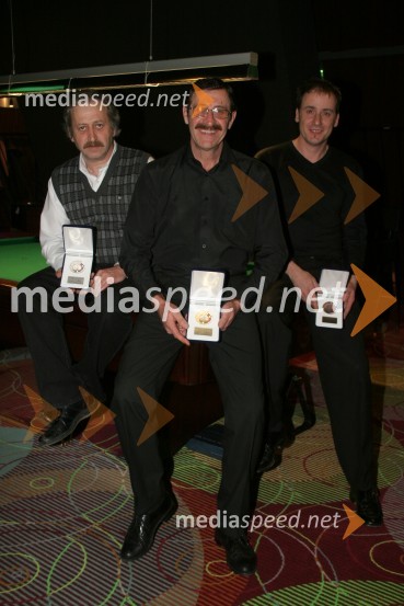 Najboljši seniorji -  Dušan Arsenjuk (2. mesto), Drago Rakuša (1. mesto), Zoran Ribič (3. mesto)Biljard, Državno prvenstvo Mednarodna osmica 2006