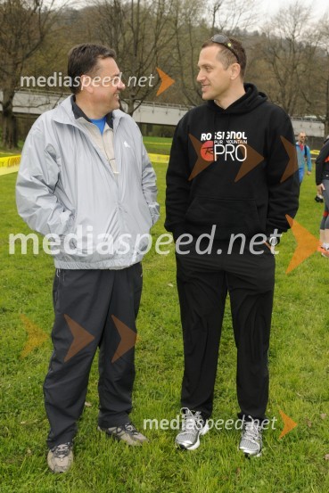 Zoran Jankovič, župan Mestne občine Ljubljana in Jure Košir, nekdanji alpski smučar ter organizator dogodkaFormaraton 2010, 2. dobrodelni tek