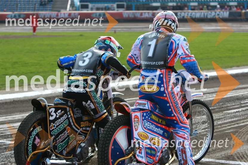 Emil Sayfutdinov (Rusija), Jason Crump (Avstralija)Speedway, SGP 2010, VN Evrope, trening