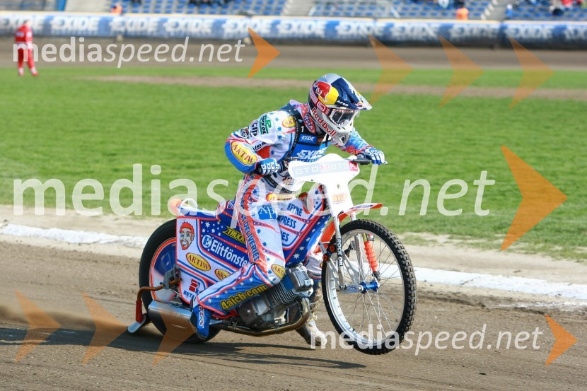 Jason Crump (Avstralija)Speedway, SGP 2010, VN Evrope, trening