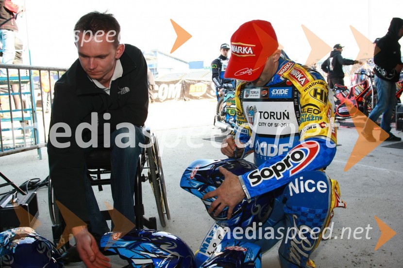 ... in Tomasz Gollob (Poljska)Speedway, SGP 2010, VN Evrope, trening